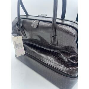 New Nine West Brown Croc-Embossed Handbag